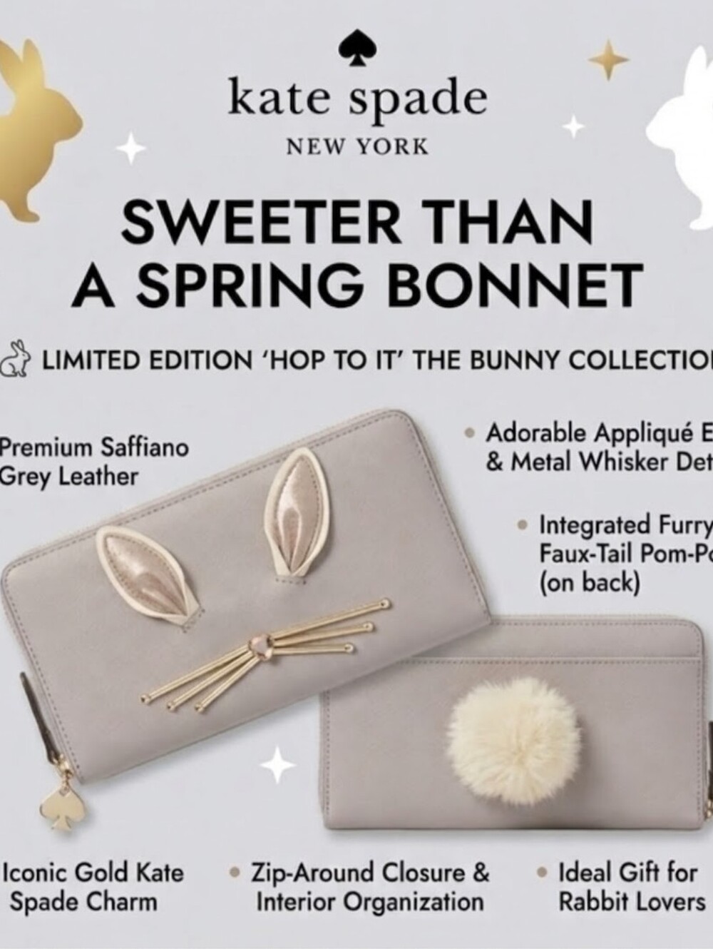 Kate Spade "Hop To It" Novelty Wallet